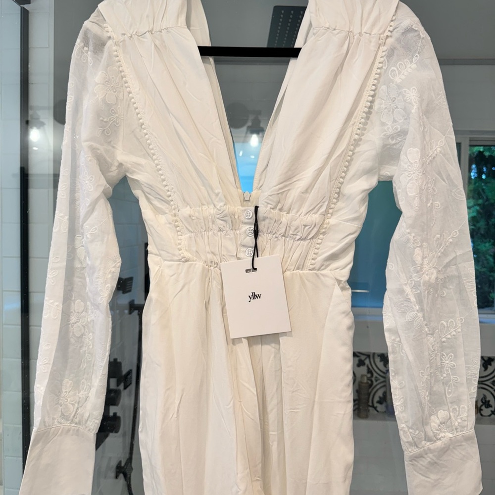 NWT White Lace Jumpsuit